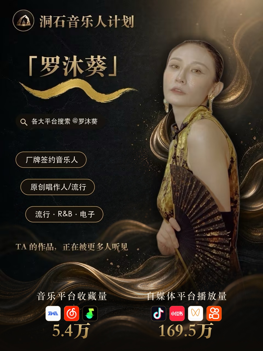 洞石签约音乐人罗沐葵宣传卡